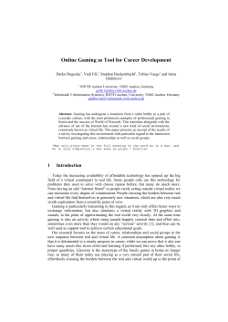 Online Gaming as Tool for Career Development