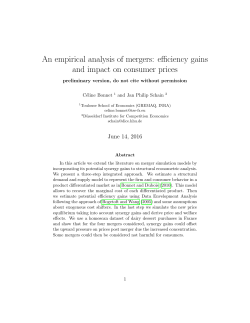 An empirical analysis of mergers: efficiency gains and