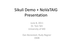 Sikuli Demo + Brownbag Demonstration