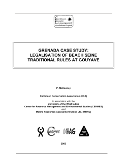 grenada case study: legalisation of beach seine