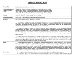 Appendix D Project Plan - Toward Balance Support Network