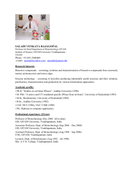 Details - GITAM Institute of Science