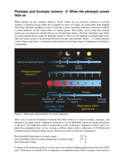 Photopic and Scotopic lumens - 4: When the photopic