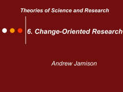 Change-Oriented Research