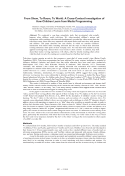 From show, to room, to world: a cross-context