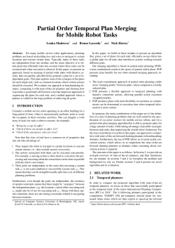 Partial Order Temporal Plan Merging for Mobile Robot Tasks