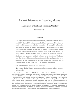 Indirect Inference for Learning Models - Studies2