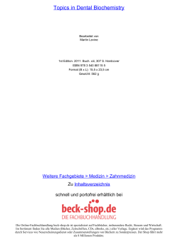 Topics in Dental Biochemistry - ReadingSample - Beck-Shop