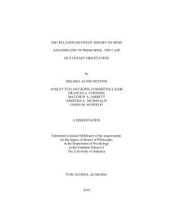 THE RELATION BETWEEN THEORY OF MIND AND
