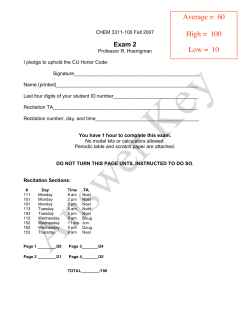 Average = 60 High = 100 Low = 10 - Organic Chemistry at CU Boulder