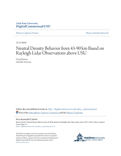 Neutral Density Behavior from 45-90 km Based on Rayleigh Lidar