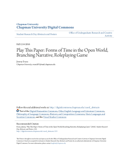 Play This Paper: Forms of Time in the Open World, Branching