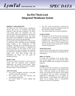 Iso-Flex&reg; Deck-Lock Integrated Membrane System