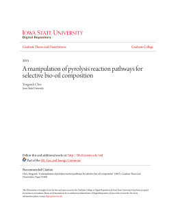 A manipulation of pyrolysis reaction pathways for selective bio