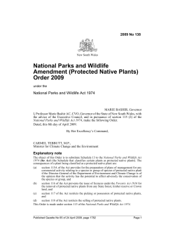 Protected Native Plants