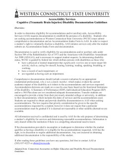 AccessAbility Services Cognitive (Traumatic Brain Injuries) Disability