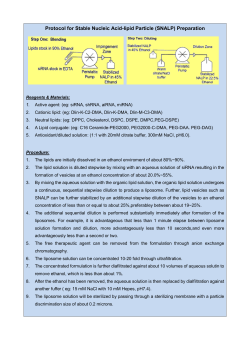 Protocol for Stable Nucleic Acid-lipid Particle (SNALP) Preparation