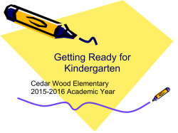 Getting Ready for Kindergarten