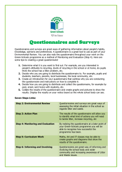 Questionnaires and Surveys