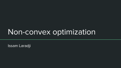 Non-convex optimization