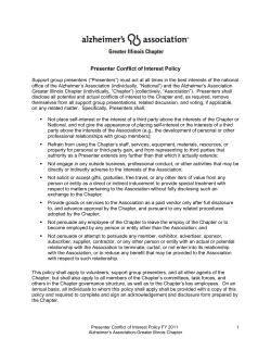 Presenter Conflict of Interest Policy