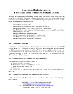 Colostrum Bacteria Control - Attica Veterinary Associates