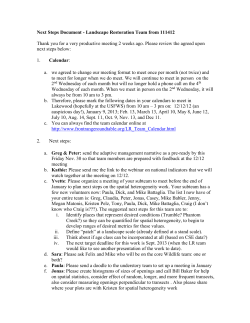 Next steps from the 11/14 meeting