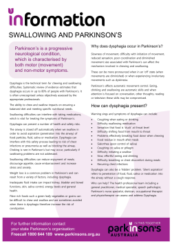 swallowing and parkinson`s