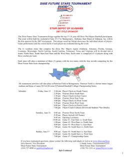 DIXIE FUTURE STARS TOURNAMENT R ELIABILITY I NTEGRITY A
