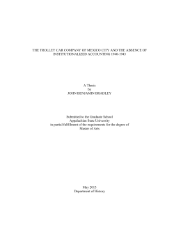 The Trolley Car Company of Mexico City and the Absence of