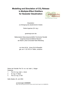 Modelling and Simulation of CO2 Release - Martin