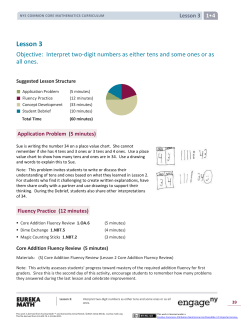 Grade 1 Mathematics Module 4, Topic A, Lesson 3