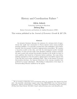 History and Coordination Failure