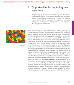 Opportunities for capturing heat 8