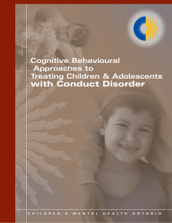 Cognitive Behavioral Approaches to Treating Children