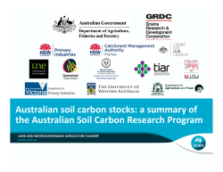 Australian soil carbon stocks: a summary of the Australian Soil