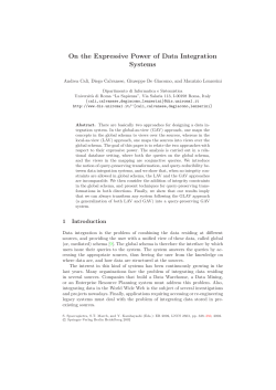 On the Expressive Power of Data Integration Systems