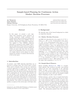 Sample-based Planning for Continuous Action Markov Decision