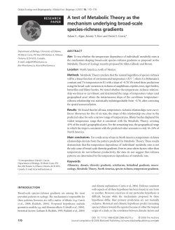A test of Metabolic Theory as the mechanism