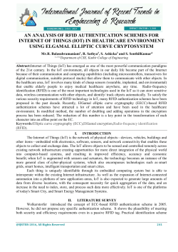 an analysis of rfid authentication schemes for internet of things (iot)