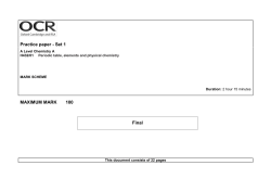 OCR AS Level Chemistry A: Depth in chemistry