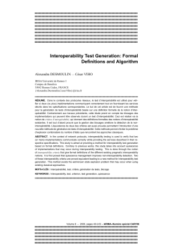 Interoperability Test Generation: Formal Definitions and