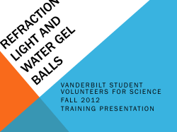 Light: Refraction and Absorption