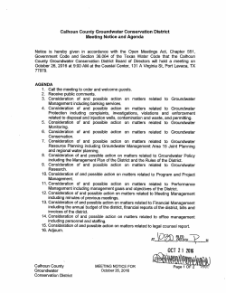 10. Consideration of and possible action on matters related to