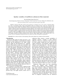 Quality variables of meltblown submicron filter materials
