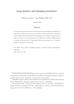 Long memory and changing persistence