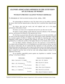 Anti-Suffrage Associations: 1894 broadside, 1909 letter