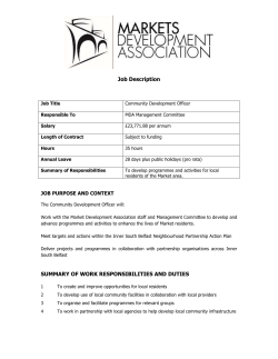 Summary of Responsibilities