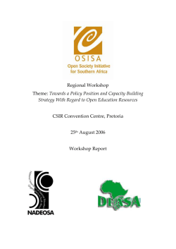 OSISA Workshop Report