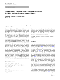 Age-dependent tree-ring growth responses to climate in Qilian